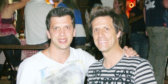 Os amigos Bruno Goulart e Márcio Reis marcaram presença na Venda do Rico noite dessas